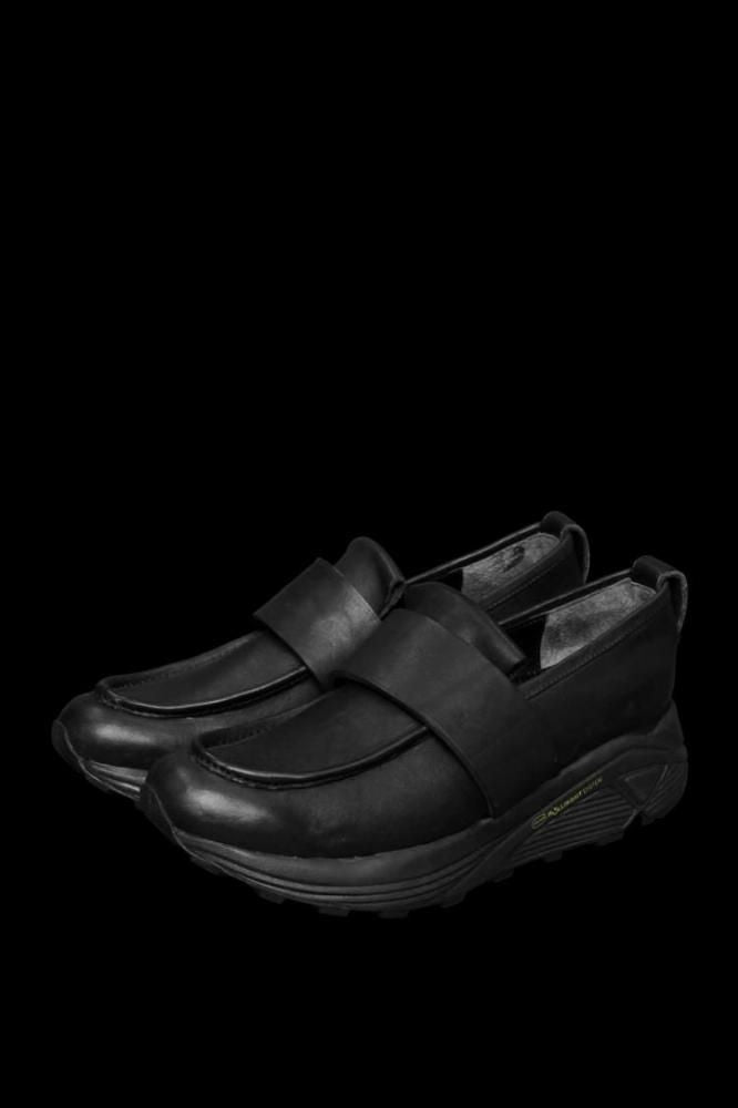 SAINT LAURENT ブラック ローファー レザーモカシン Vibram SAINT