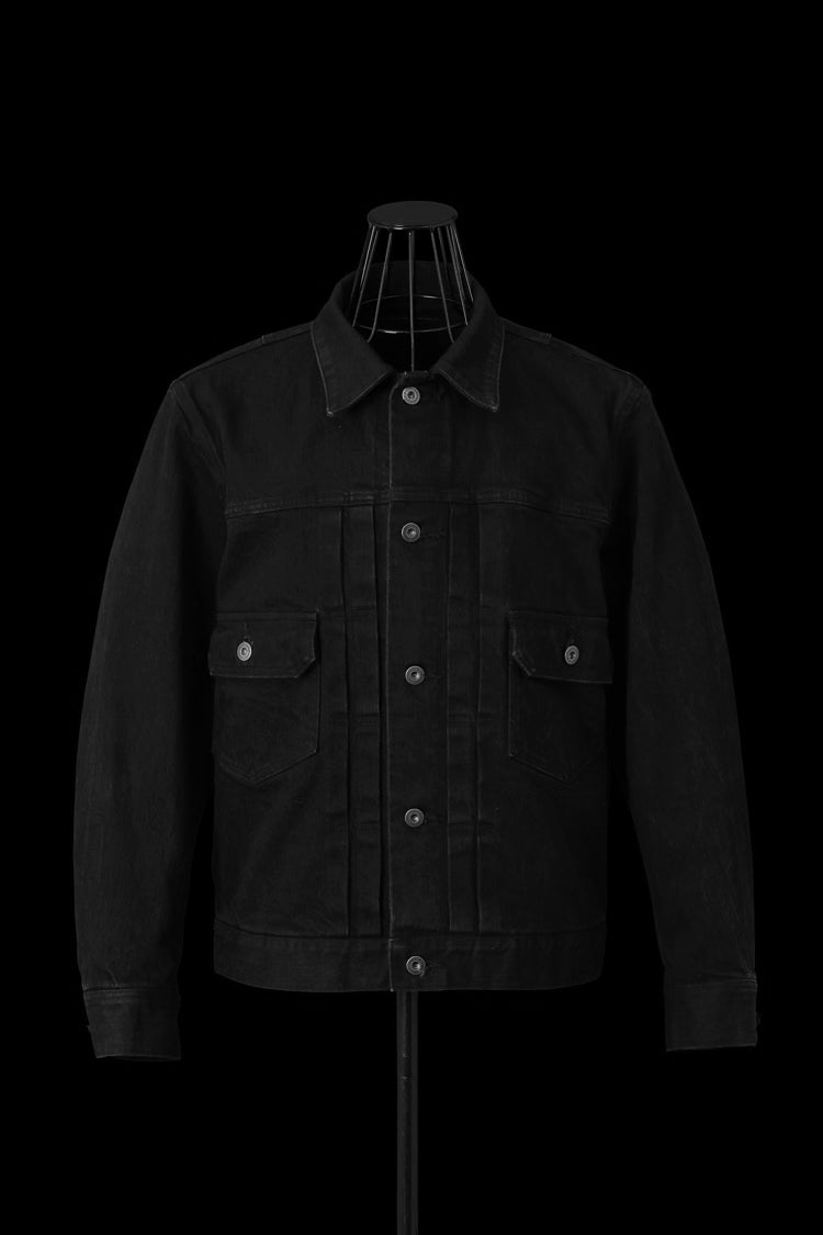 THE DENIM STRETCH SELVEDGE DENIM 2ND. JACKET “ONEWASH.BLACK