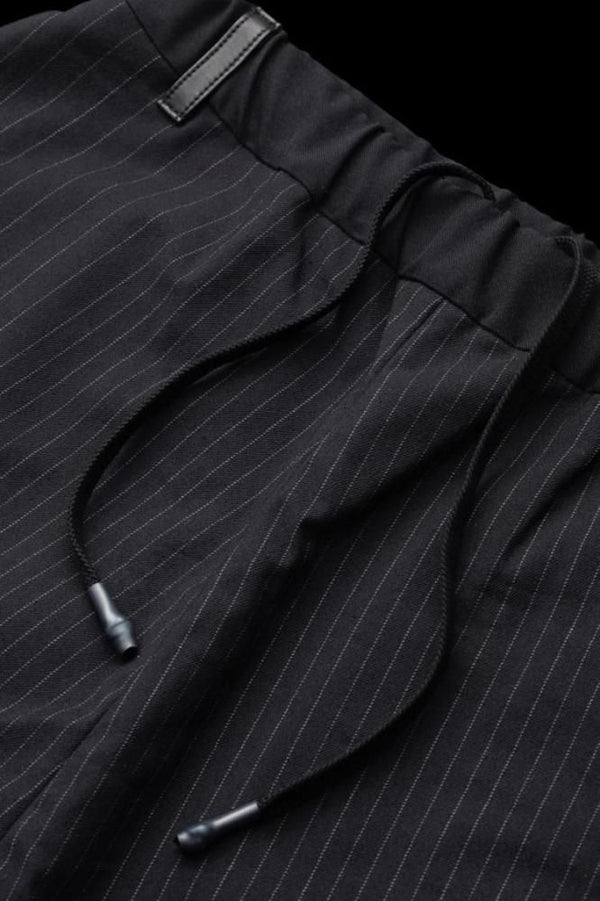 WOOL-NYLON RANDOM STRIPE PANTS “LOOSE SARROUEL”