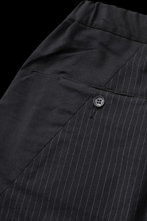WOOL-NYLON RANDOM STRIPE PANTS “LOOSE SARROUEL”
