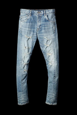 EXTREME STRETCH DENIM “SEMI-SARROUEL” CRASH/REPAIR