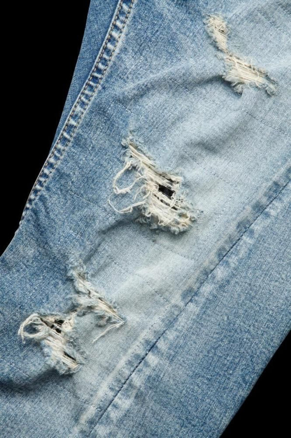 EXTREME STRETCH DENIM “SEMI-SARROUEL” CRASH/REPAIR