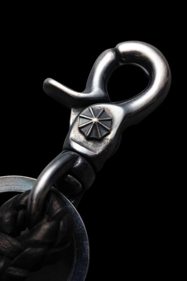 BRAIDED DEERSKIN KEY RING