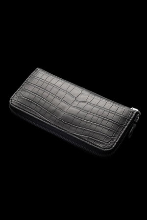 CROCODILE ROUND FASTNER WALLET