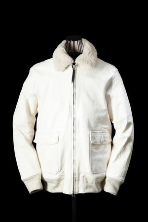 XX Yohji Yamamoto HORSE WET WHITE “GARMENT-VINTAGE AGING” G-1 FLIGHT JACKET