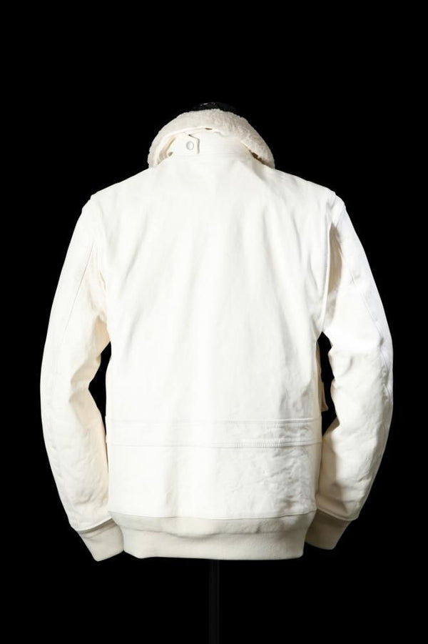 XX Yohji Yamamoto HORSE WET WHITE “GARMENT-VINTAGE AGING” G-1 FLIGHT JACKET