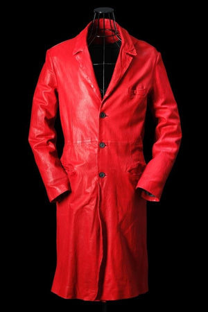 XX Yohji Yamamoto CALF WET WHITE COMMA 6 “GARMENT-DYED” CLASSIC Dr.COAT