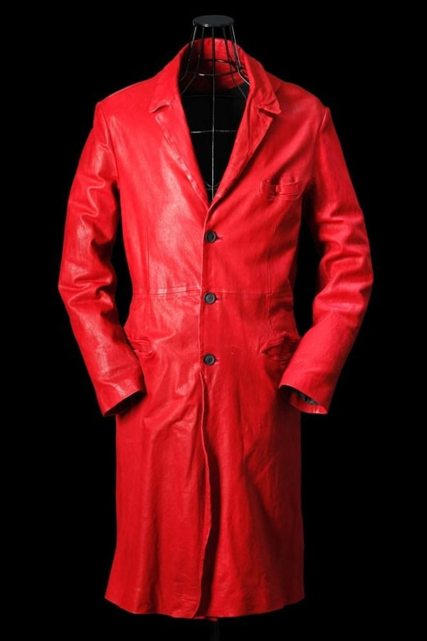 XX Yohji Yamamoto CALF WET WHITE COMMA 6 “GARMENT-DYED” CLASSIC Dr.COAT