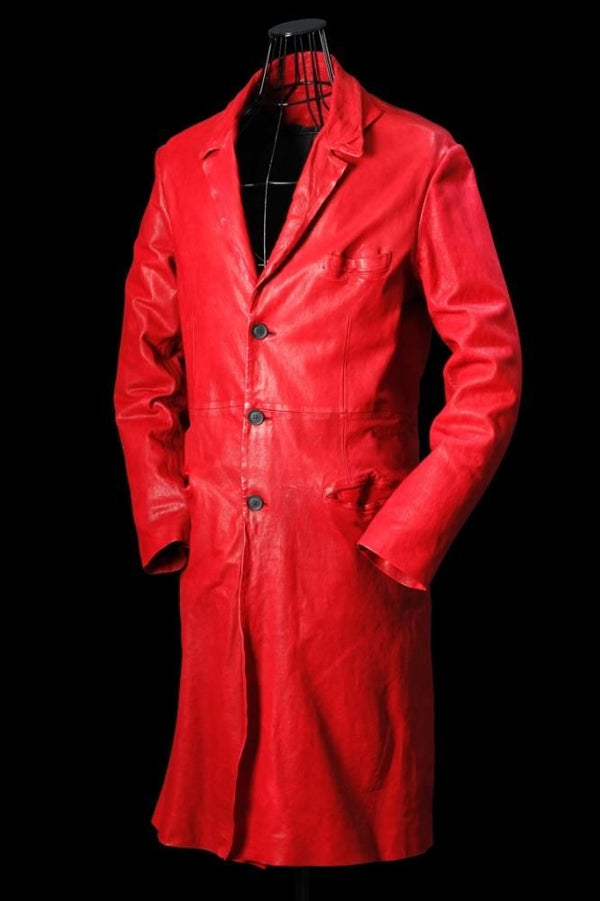 XX Yohji Yamamoto CALF WET WHITE COMMA 6 “GARMENT-DYED” CLASSIC Dr.COAT