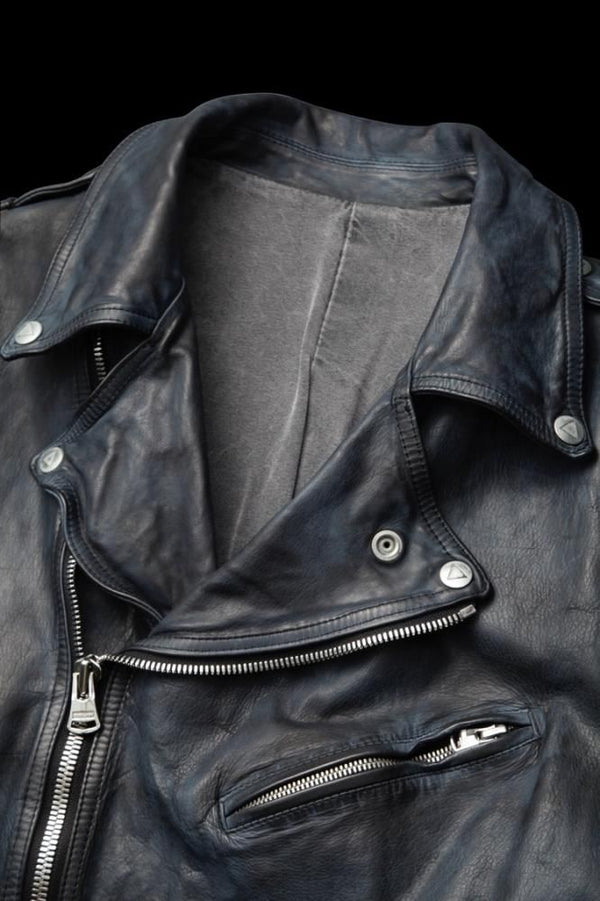 XX Yohji Yamamoto JAPAN CALF “GARMENT+SPRAY-DYED” HAND FINISH DOUBLE RIDERS