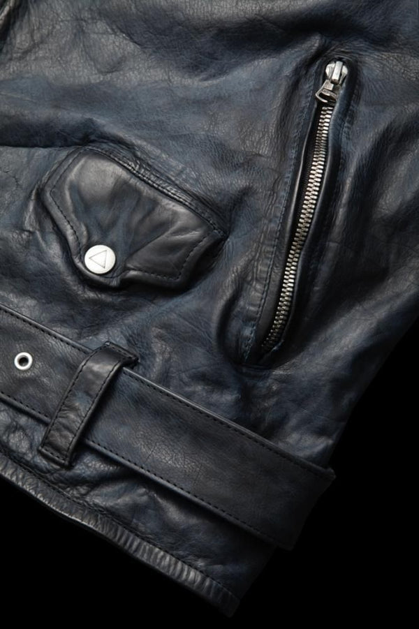 XX Yohji Yamamoto JAPAN CALF “GARMENT+SPRAY-DYED” HAND FINISH DOUBLE RIDERS
