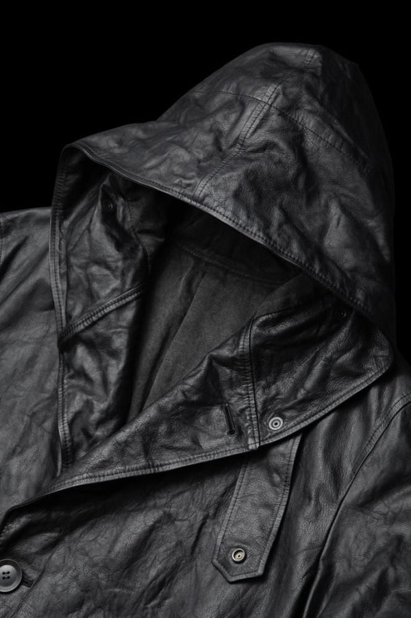 XX Yohji Yamamoto TURKEY STEER “GARMENT-WASH” HOODIE COAT