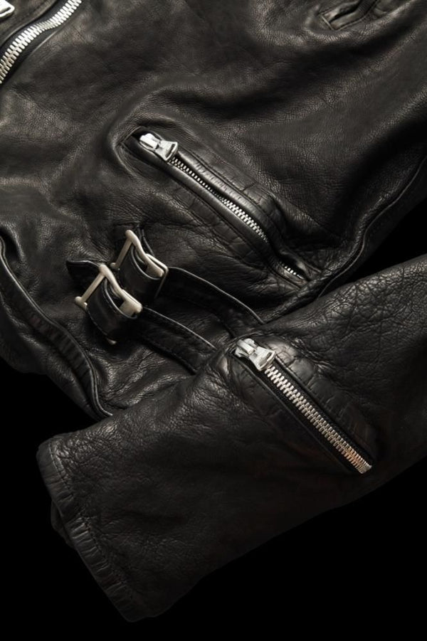 JAPAN CALF NATURAL DYED “GARMENT-WASH” DOUBLE RIDERS