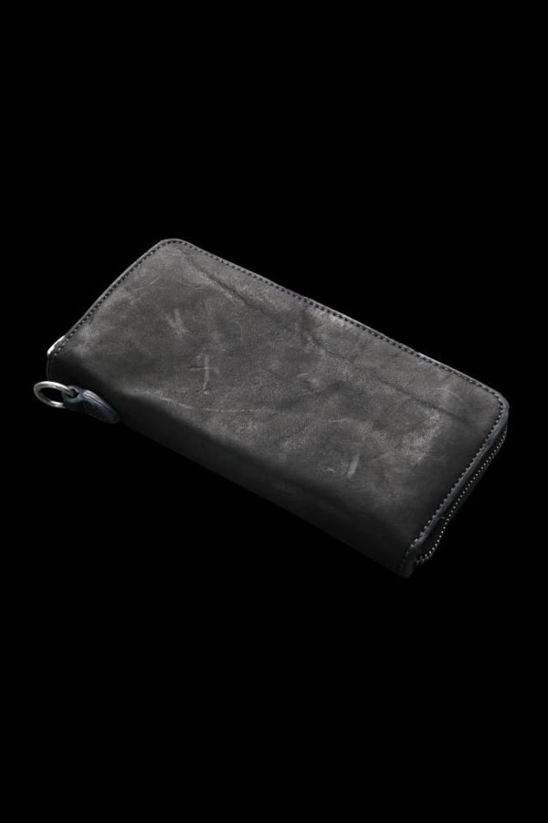 JP SHOULDER GARMENT-DYED ROUND FASTNER WALLET