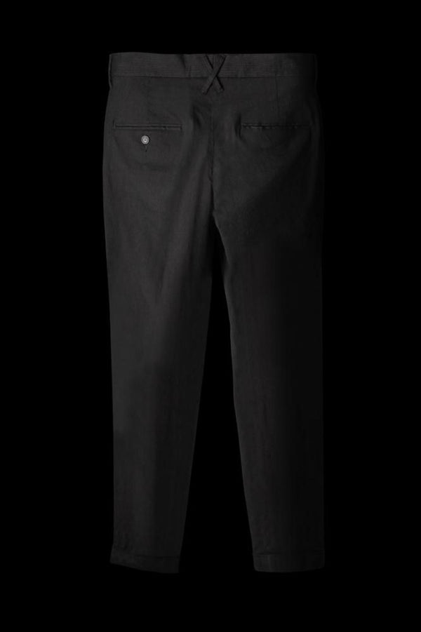STRETCH LINEN-RAYON TAPERED SLACKS PANTS