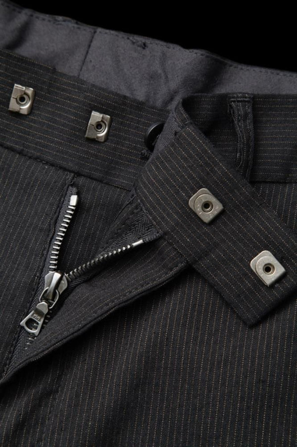STRETCH LINEN-RAYON TAPERED SLACKS PANTS