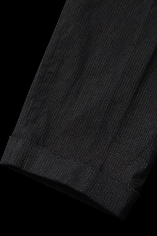 STRETCH LINEN-RAYON TAPERED SLACKS PANTS