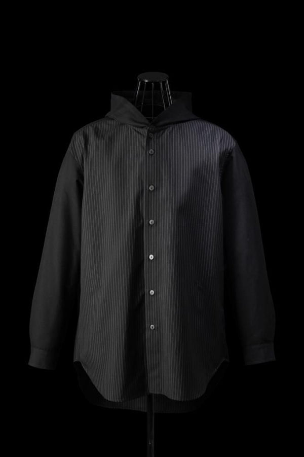 RAYON-POLYESTER OVERFITTING HOODED SHIRT