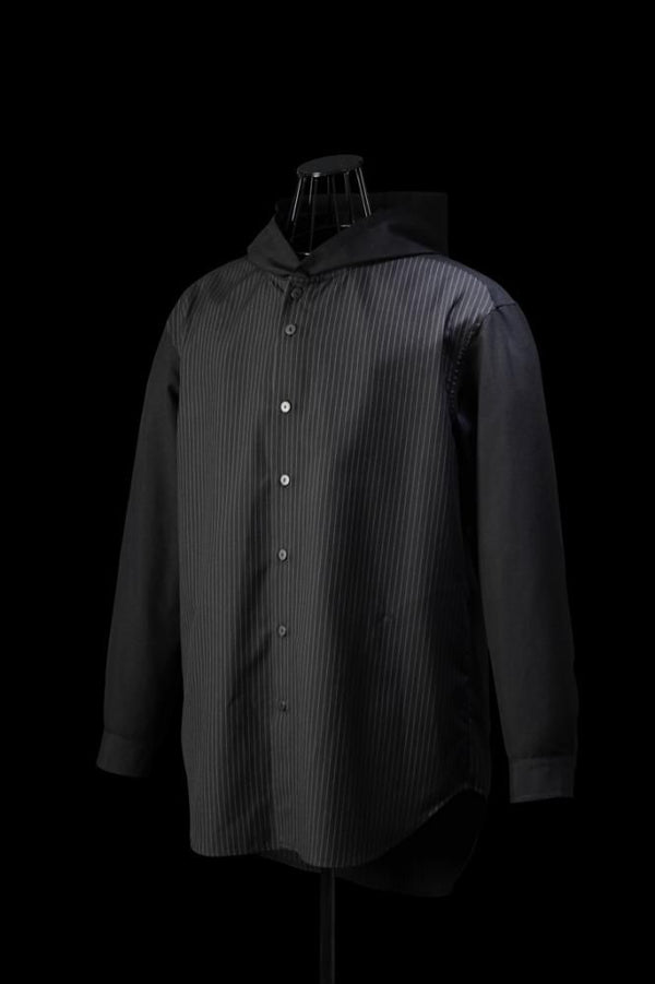RAYON-POLYESTER OVERFITTING HOODED SHIRT
