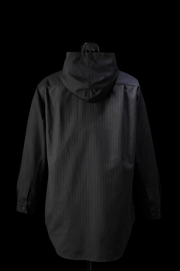 RAYON-POLYESTER OVERFITTING HOODED SHIRT