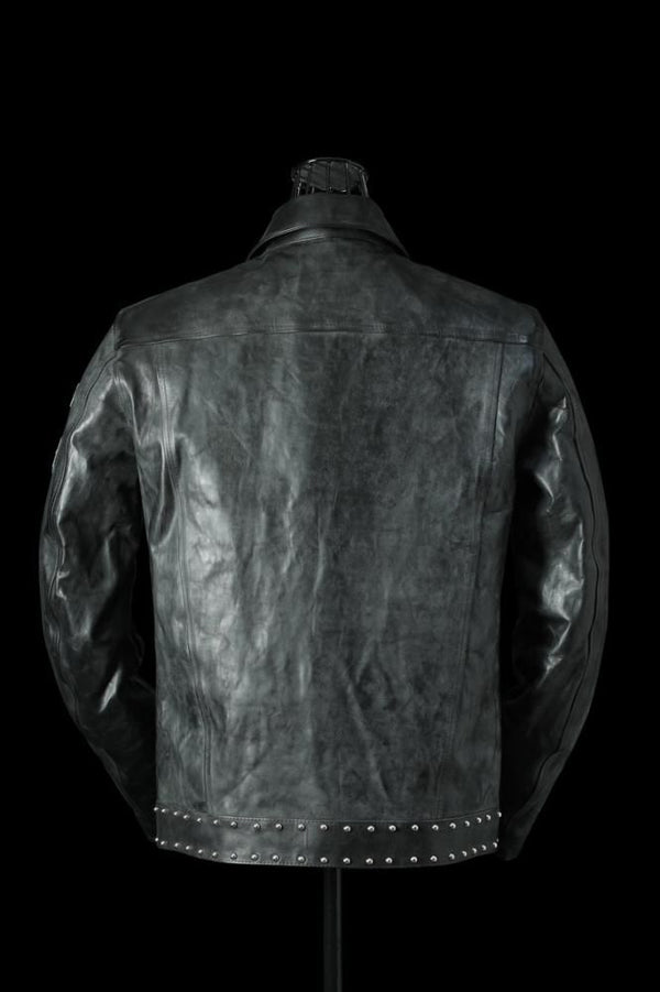XX Yohji Yamamoto OILED WAX HORSE “STUDS” JECKET