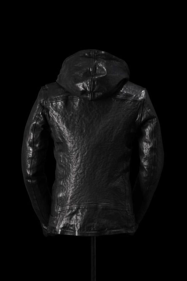 JAPAN CALF NATURAL DYED “GARMENT-WASH” HOODED RIDERS