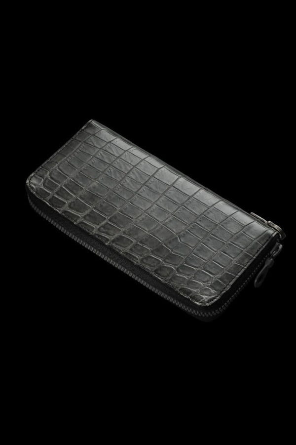 CROCODILE ROUND FASTNER WALLET