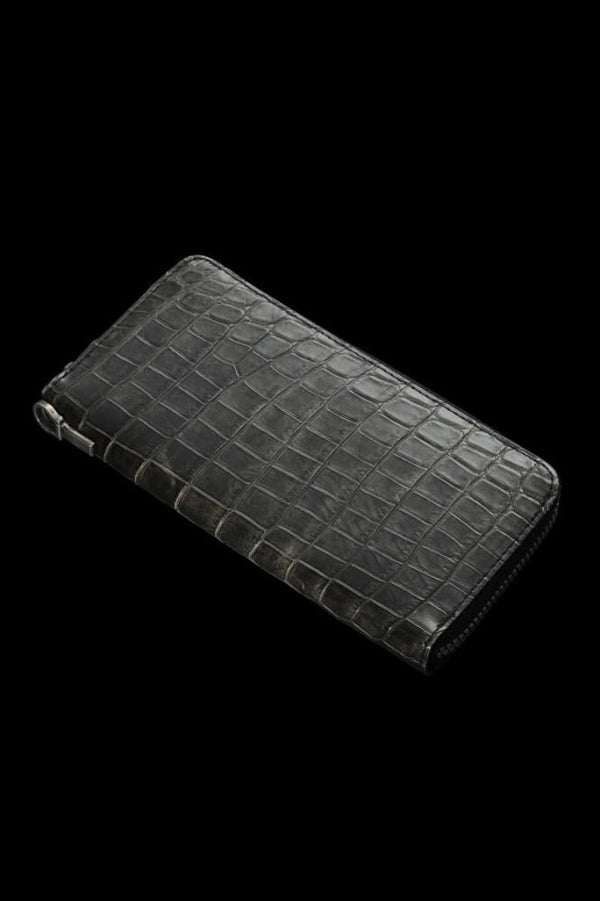 CROCODILE ROUND FASTNER WALLET
