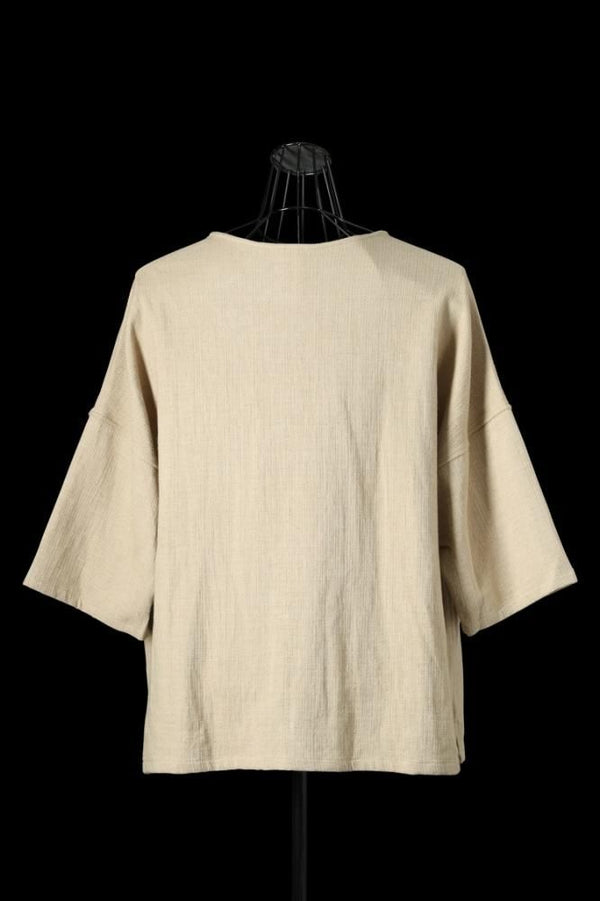 SOFT LINEN-COTTON DOBBY PULLOVER LOOSEFITTING H/S