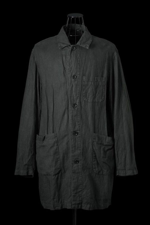 SOFT-WASH LINEN “GARMENT-NATURAL DYED” COAT