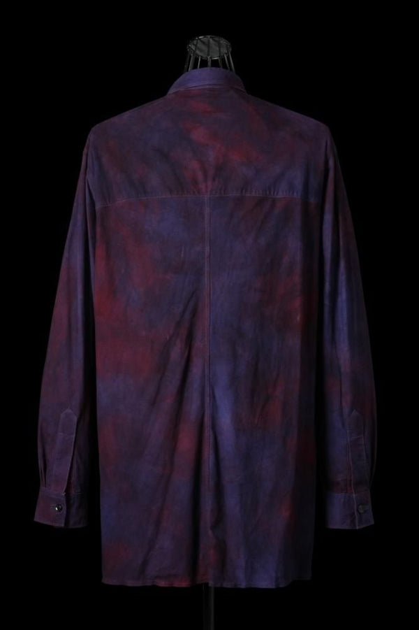 XX Yohji Yamamoto KANGAROO SUEDE “DOUBLE DYED” ZIP OPEN BLOUSE