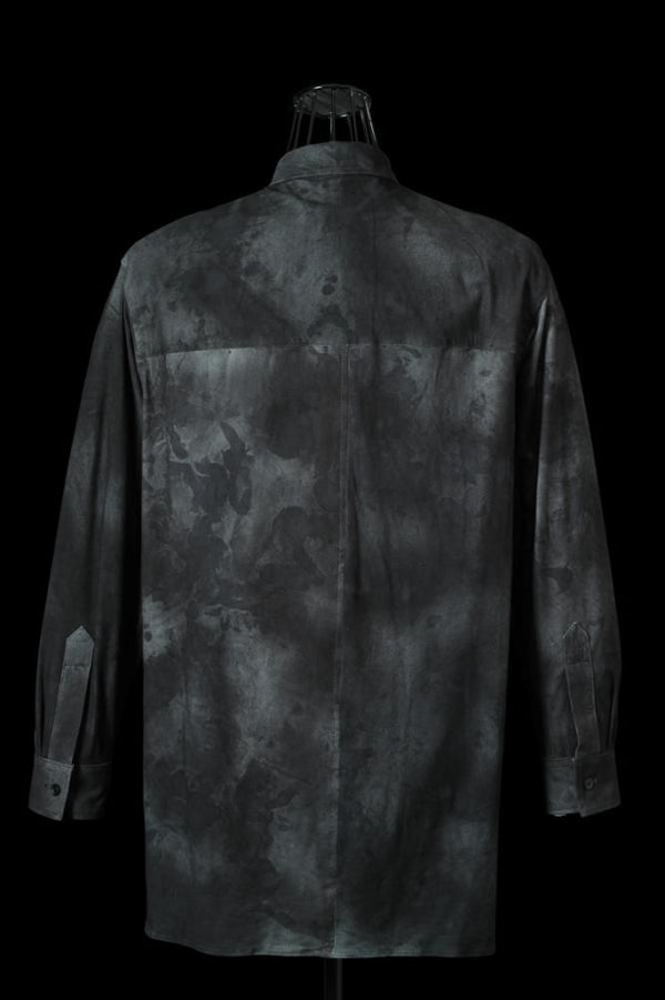 XX Yohji Yamamoto KANGAROO SUEDE “DOUBLE DYED” ZIP OPEN BLOUSE