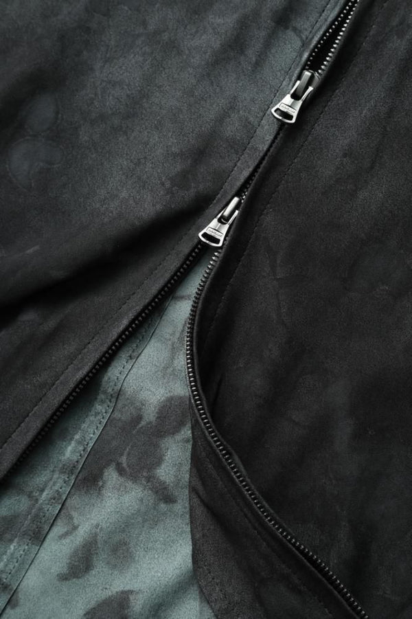 XX Yohji Yamamoto KANGAROO SUEDE “DOUBLE DYED” ZIP OPEN BLOUSE