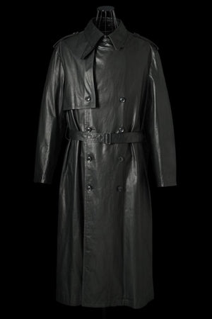 XX Yohji Yamamoto MONOCHROME LUXURY STEER TRENCH COAT