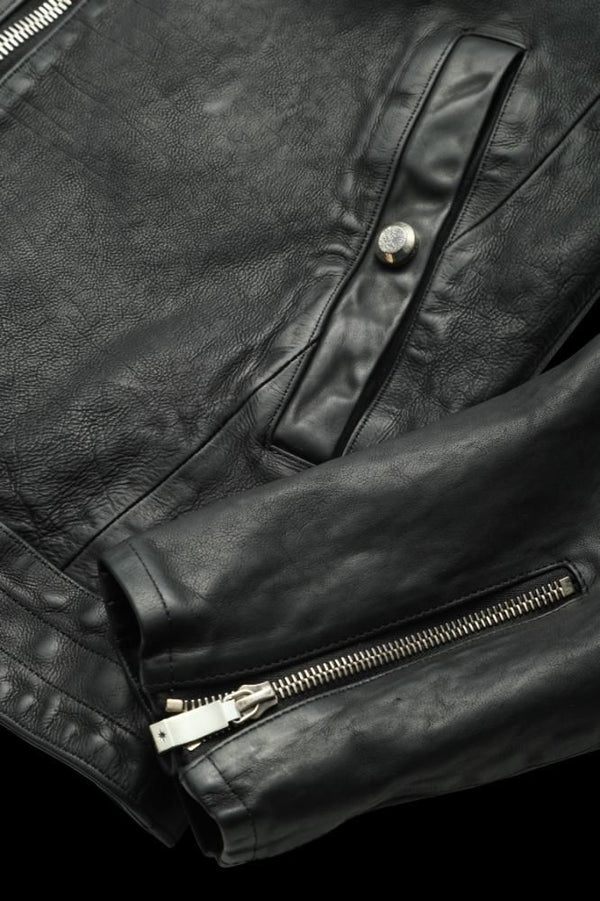 THE LINE GUIDI CALF Vitello Fiore "GARMENT-DYED" SINGLE COLLAR RIDERS