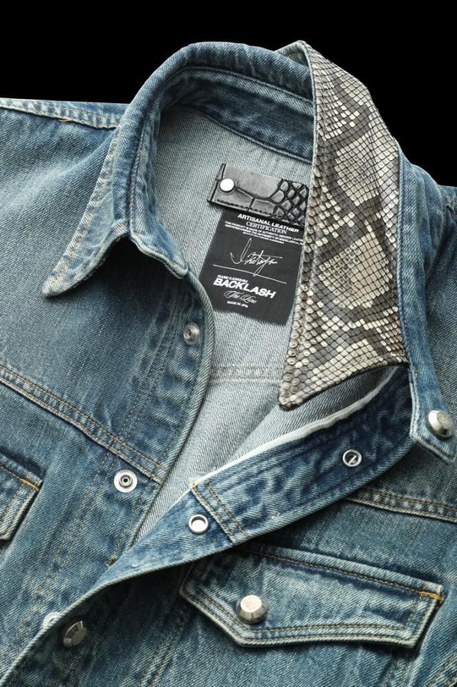 THE LINE 12oz SELVEDGE DENIM “HAND CRAFTED” + PYTHON SHIRT