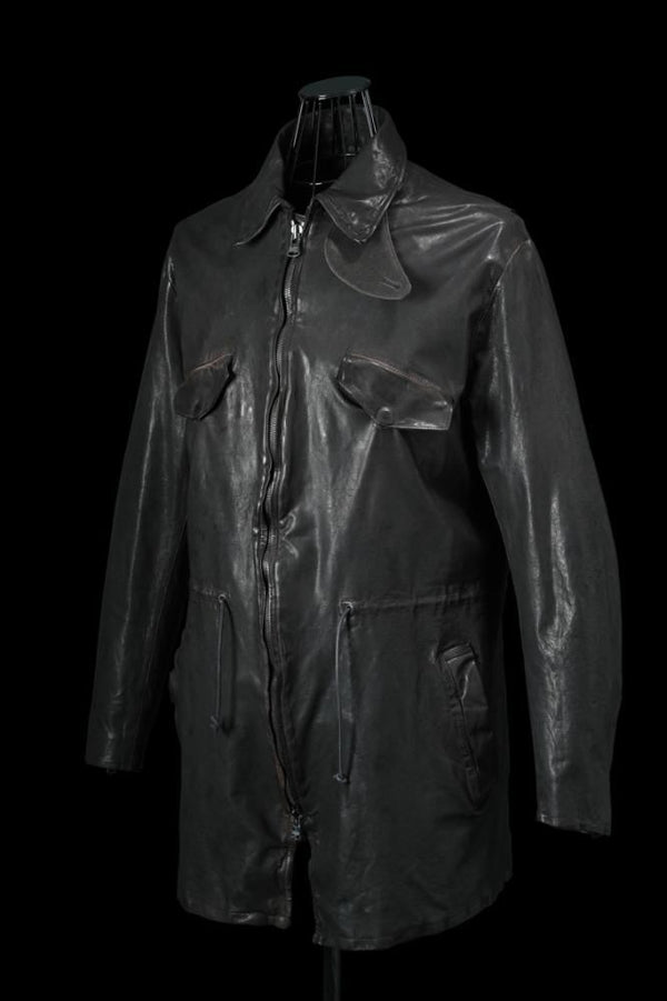 XX Yohji Yamamoto ITALY BUFFALO “GARMENT+SPRAY-DYED” MILITARY HALF COAT