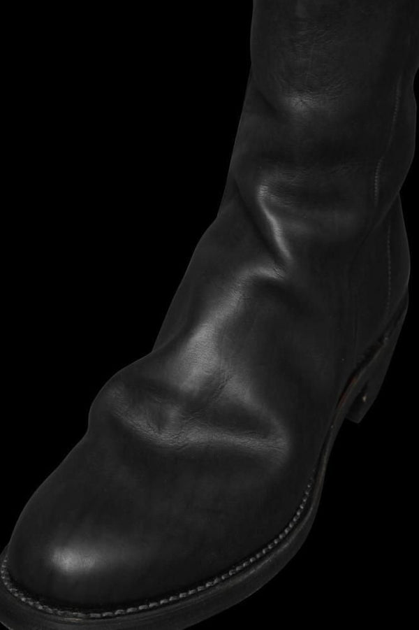 GUIDI CALF CRINKLE SIDE ZIP BOOTS