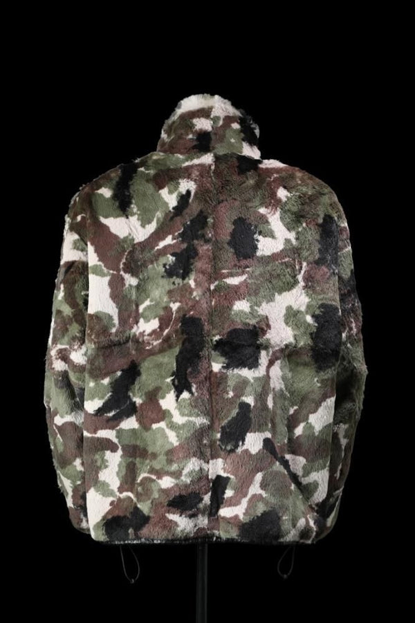 RABBIT FUR + NYLON REVERSIBLE JACKET