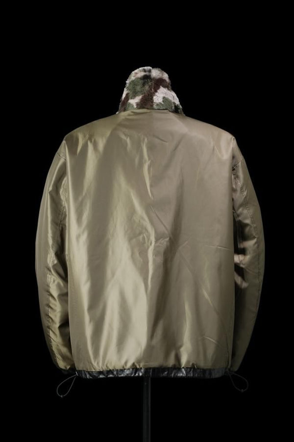 RABBIT FUR + NYLON REVERSIBLE JACKET