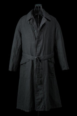 WOOL-COTTON LINEN TWILL “GARMENT-NATURAL DYED II” + ELECTRIC HEATING LINING OVERCOAT
