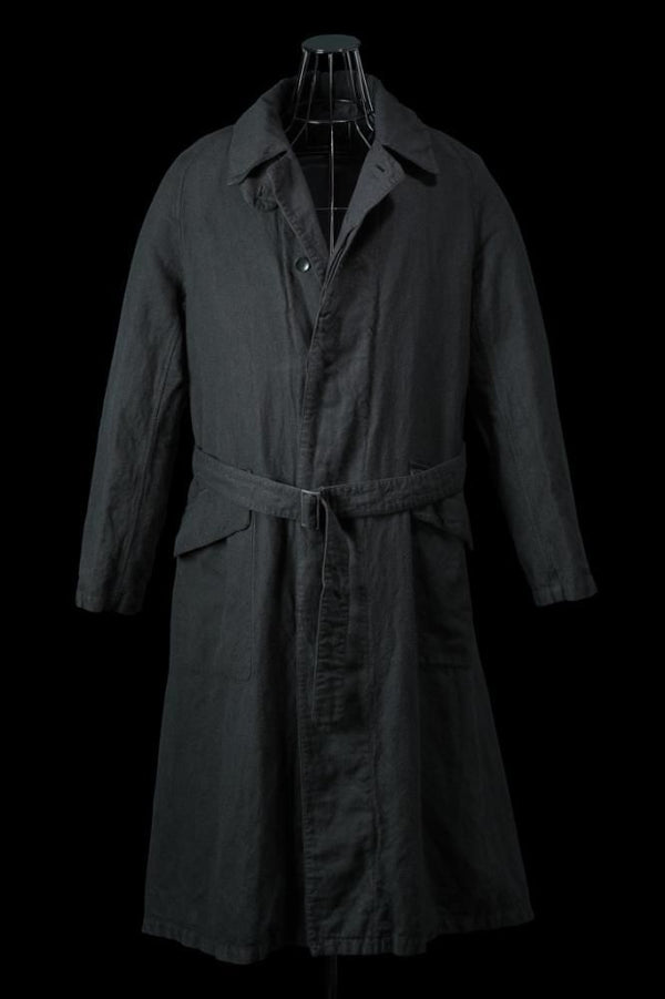 WOOL-COTTON LINEN TWILL “GARMENT-NATURAL DYED II” + ELECTRIC HEATING LINING OVERCOAT