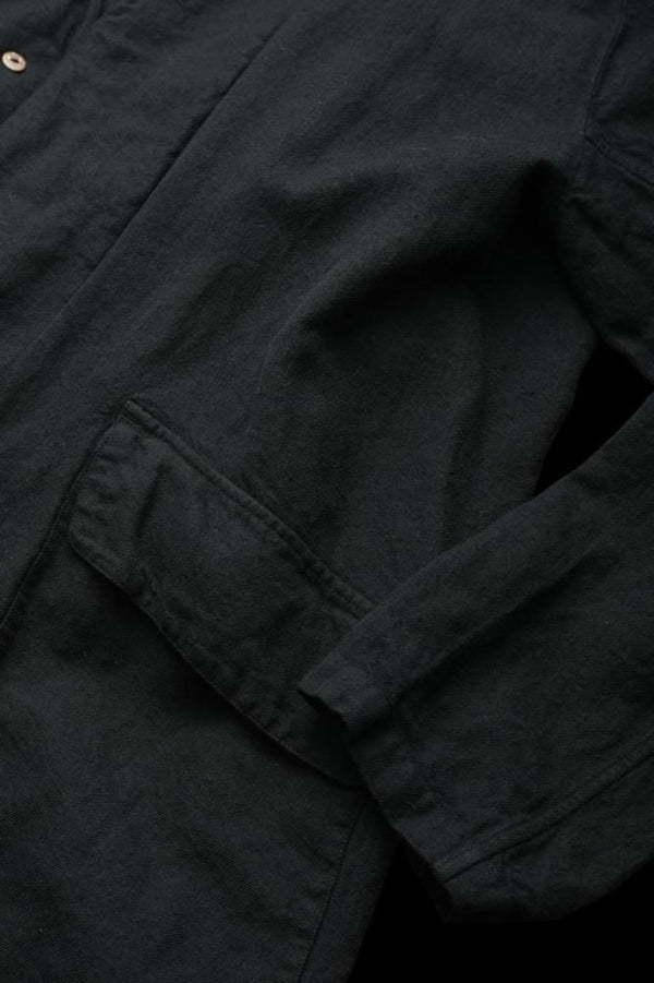 WOOL-COTTON LINEN TWILL “GARMENT-NATURAL DYED II” + ELECTRIC HEATING LINING OVERCOAT
