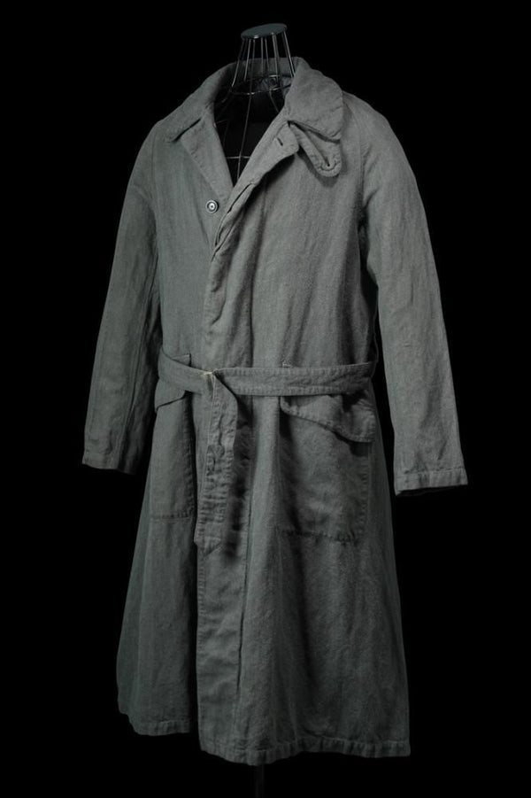 WOOL-COTTON LINEN TWILL “GARMENT-NATURAL DYED II” + ELECTRIC HEATING LINING OVERCOAT