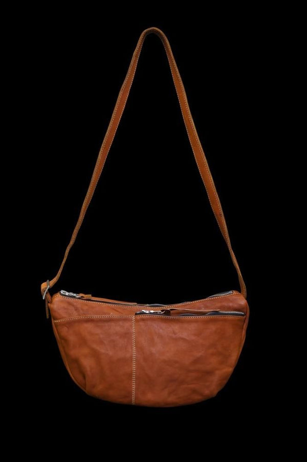 DOUBLE SHOULDER GARMENT-DYED SHOULDER BAG