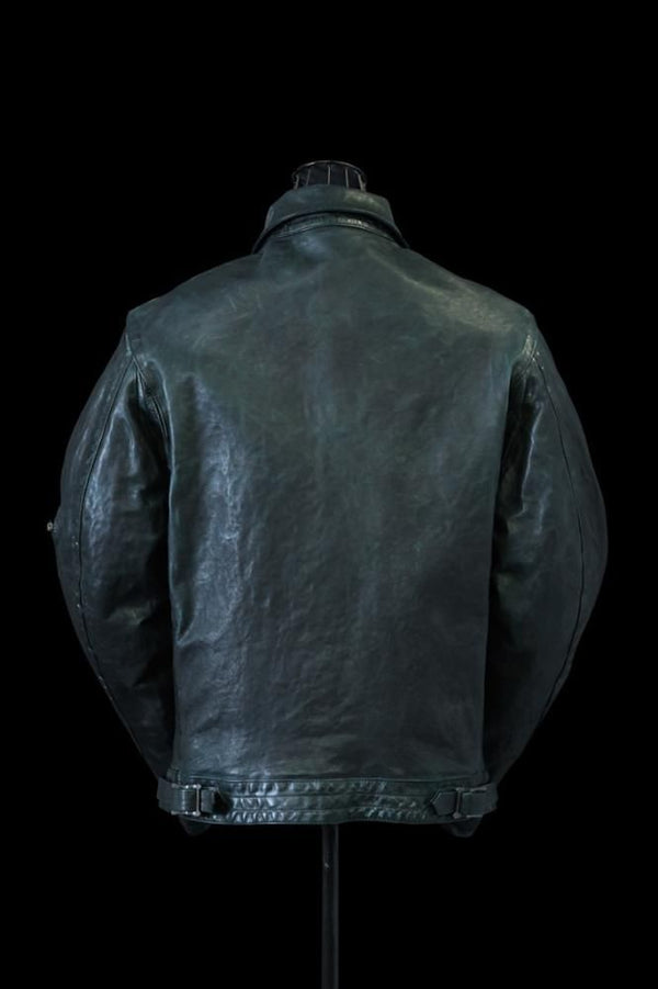 XX Yohji Yamamoto JAPAN CALF “GARMENT-DYED+WAX-FINISH” ZIPPER JACKET