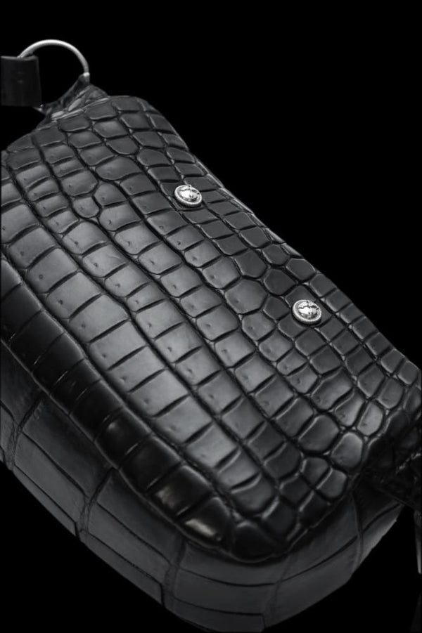 THE LINE CROCODILE SHOULDER POUCH