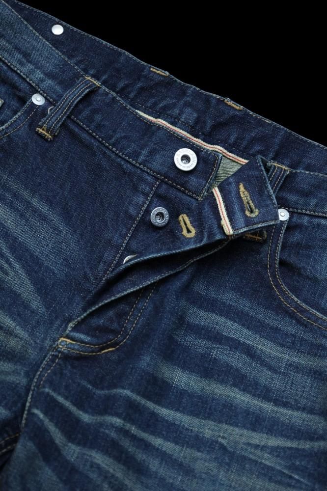 BACKLASH 13oz ストレッチデニム 裾ジップ サイズM THE DENIM STRETCH SELVEDGE DENIM SKINNY PANTS 