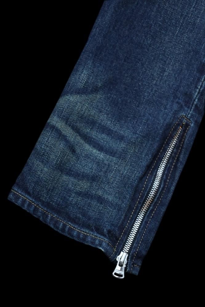 BACKLASH 13oz ストレッチデニム 裾ジップ サイズM THE DENIM STRETCH SELVEDGE DENIM SKINNY PANTS 