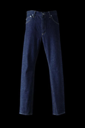 THE DENIM STRETCH SELVEDGE DENIM SEMI-SARROUEL PANTS "ONEWASH.INDIGO"